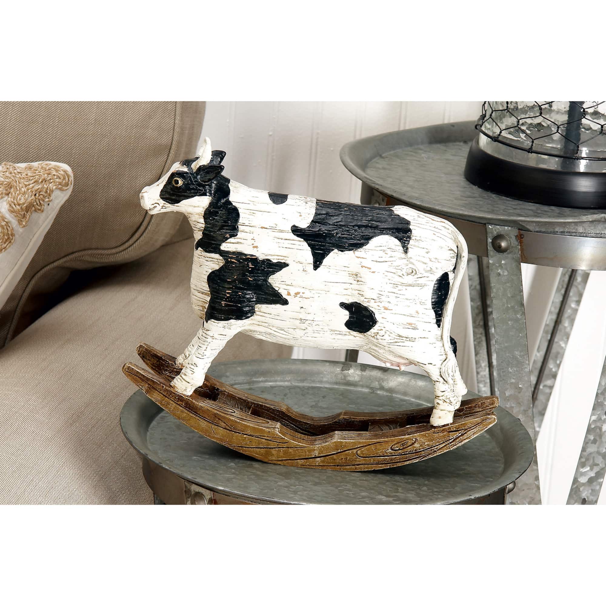 12" Farmhouse Cow Sculpture